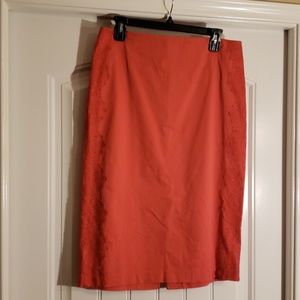 New York & Company Pink Cotton Skirt